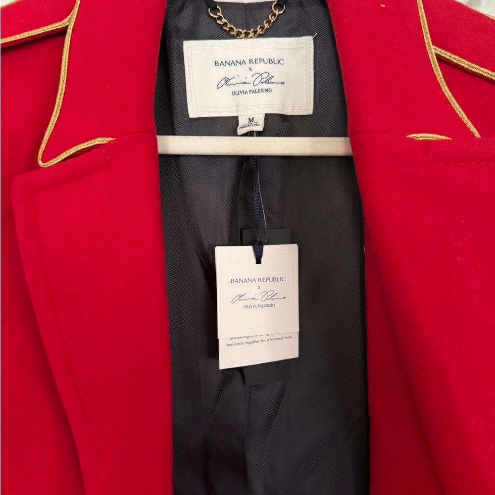 Banana Republic Olivia Palermo Red Trench Coat - Picture 3 of 4